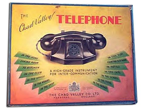 Chad Valley telephones were a big hit with children. The early models were a masterpiece of engineering, made of the some bakelite and basic wiring design as the GPO equivalent, the phones that many people were having installed at home for the first time