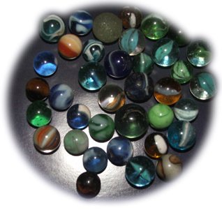 Glass marbles were a big favourite at Woolworths in the period from 1909-1939