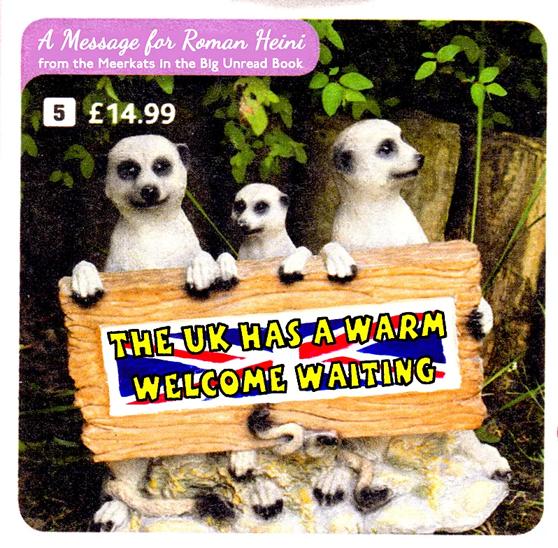 The Meerkats from the last ever big unread book came out of retirement specially for this simples photoshoot, just to remind Superstar Woolworth GmbH CEO Roman Heini that the UK has a warm welcome waiting because Britons like Aldi and trust Boots, but they love Woolworth. Everyone hopes to see you soon.