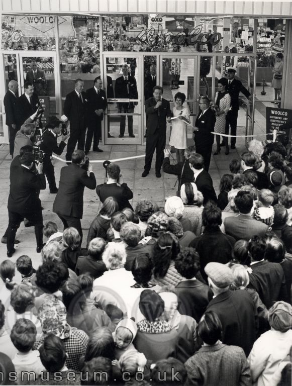A large posse of pressmen were on hand to record the opening of the huge Woolco superstore in Thornaby, which was a first for North East England and was reported as a new wonder of Woolworth